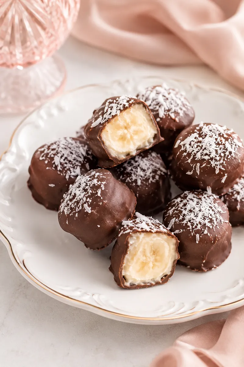 Bombom Gelado de Banana com Cacau