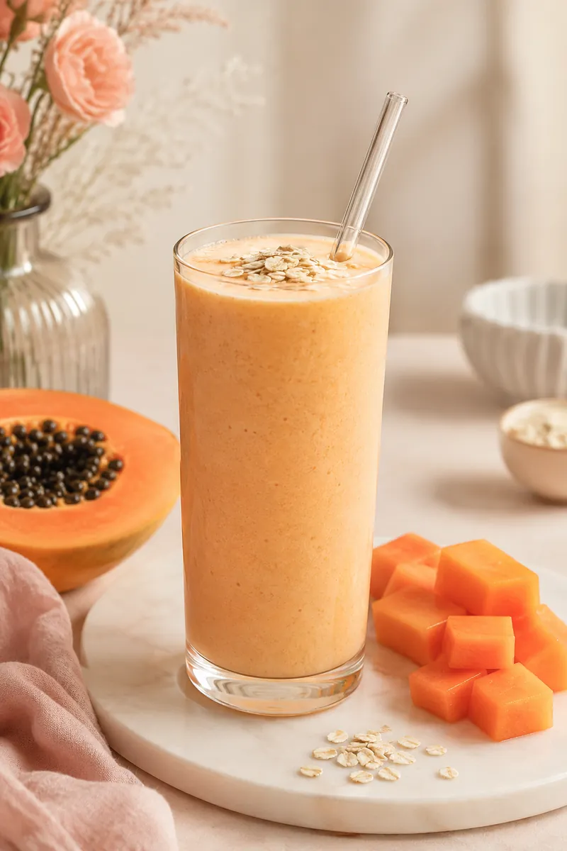 Vitamina Cremosa de Mamão com Aveia