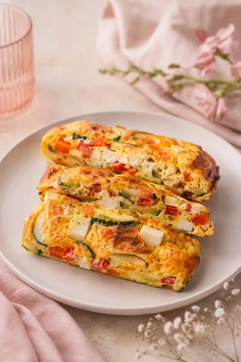 Omelete de Forno com Legumes Coloridos